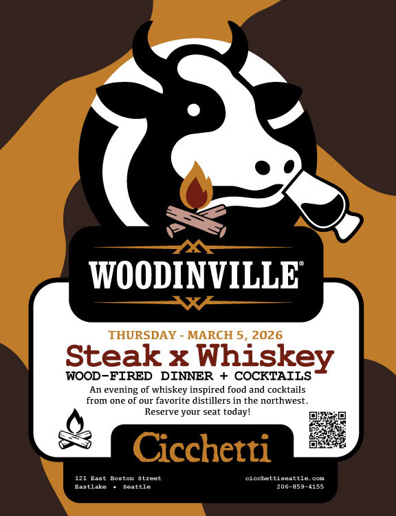 Thu 3/5 @ 7pm – Woodinville x Cicchetti STEAK + WHISKEY Dinner